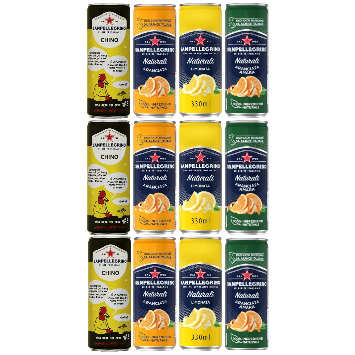 Napój gazowany SAN PELLEGRINO Aranciata Amara Chino Limonata 12x 330 ml