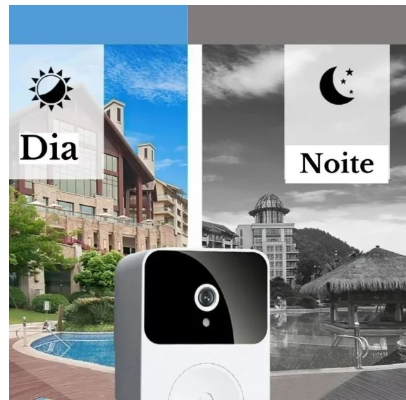 Campainha Interfone Inteligente Camera E Audio Wi-fi Sem Fio - Neverdie Store