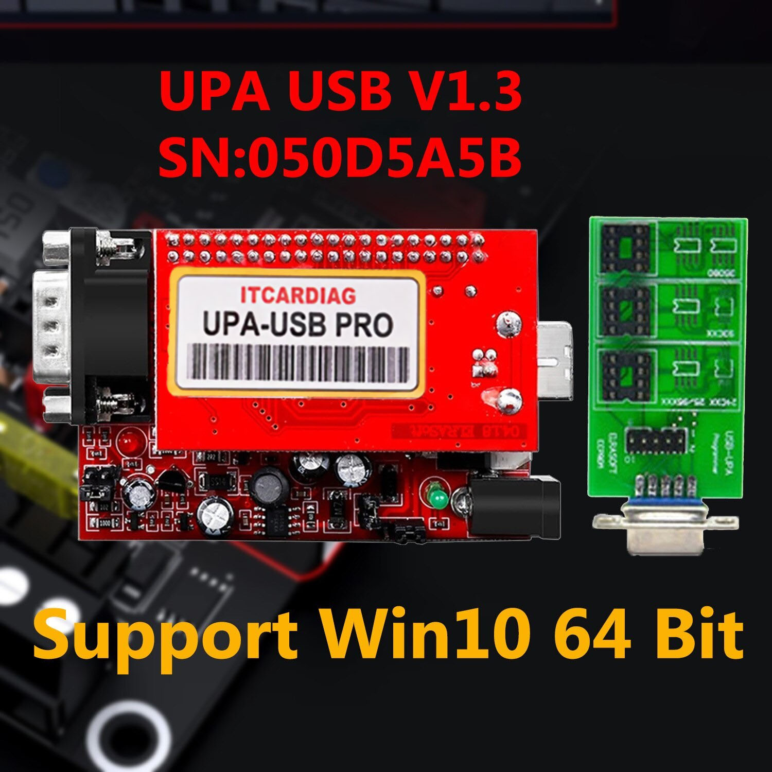 ITCARDIAG V1.3 UPA-USB SN:050D5A5B и SOP8 SOIC8 Clip ECU Chip, настройка с полным сценарием 350 МБ Upa USB-программатором для Windows 7/10
