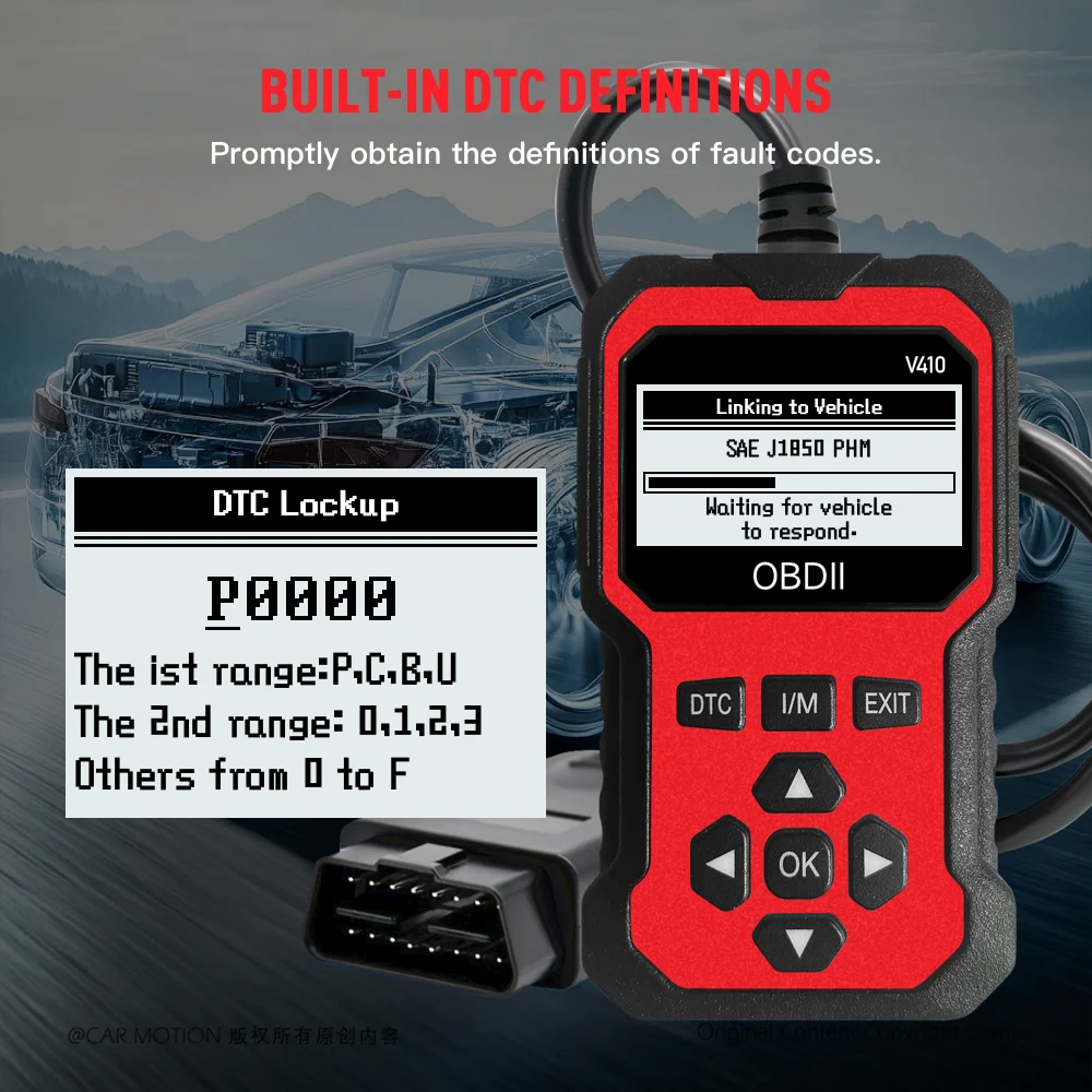 Escáner Obd2 para coche, herramienta de diagnóstico, lector de códigos, lector de códigos de falla del motor, escáner que puede diagnosticar todos los Obd Ii en 1996, acuerdo Car Sca