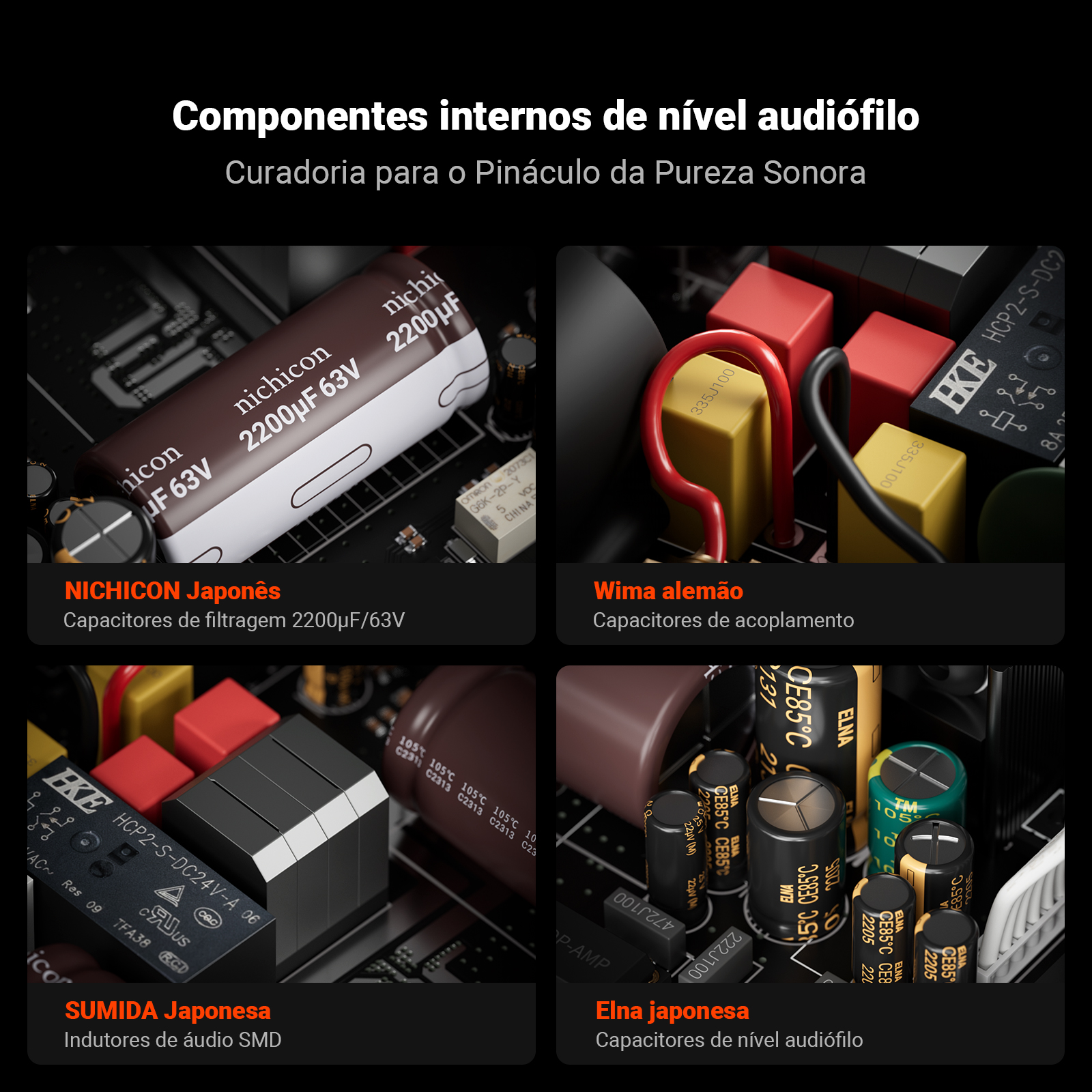 Amplificador de Potência Estéreo, TPA3255 Mini Amplificador, 240W, 2, 2.2, 3, 4, 5 Canais, Profissional