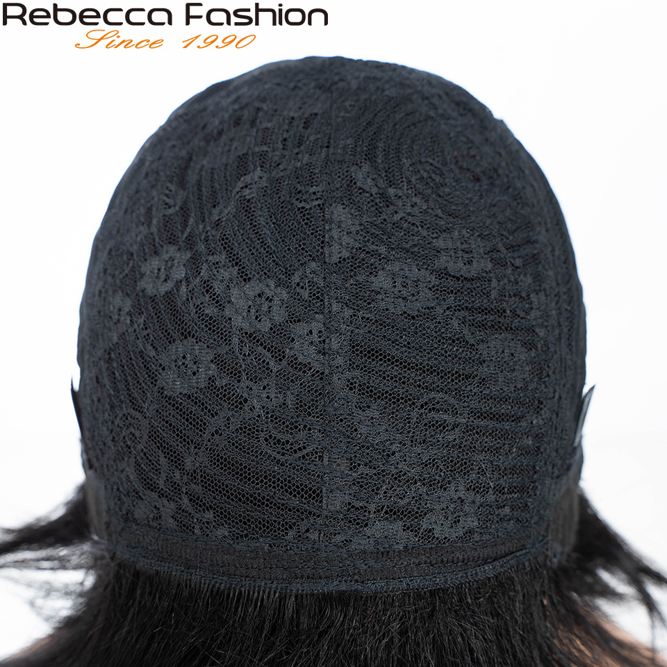 วิกเส้นผมมนุษย์ผมตรงแบบบราซิลที่มีผมม้าสีดำธรรมชาติใส่และไป100% วิกผมเส้นผมมนุษย์เรมี่วิกผมผู้หญิงเครื่องจักรเต็มรูปแบบ