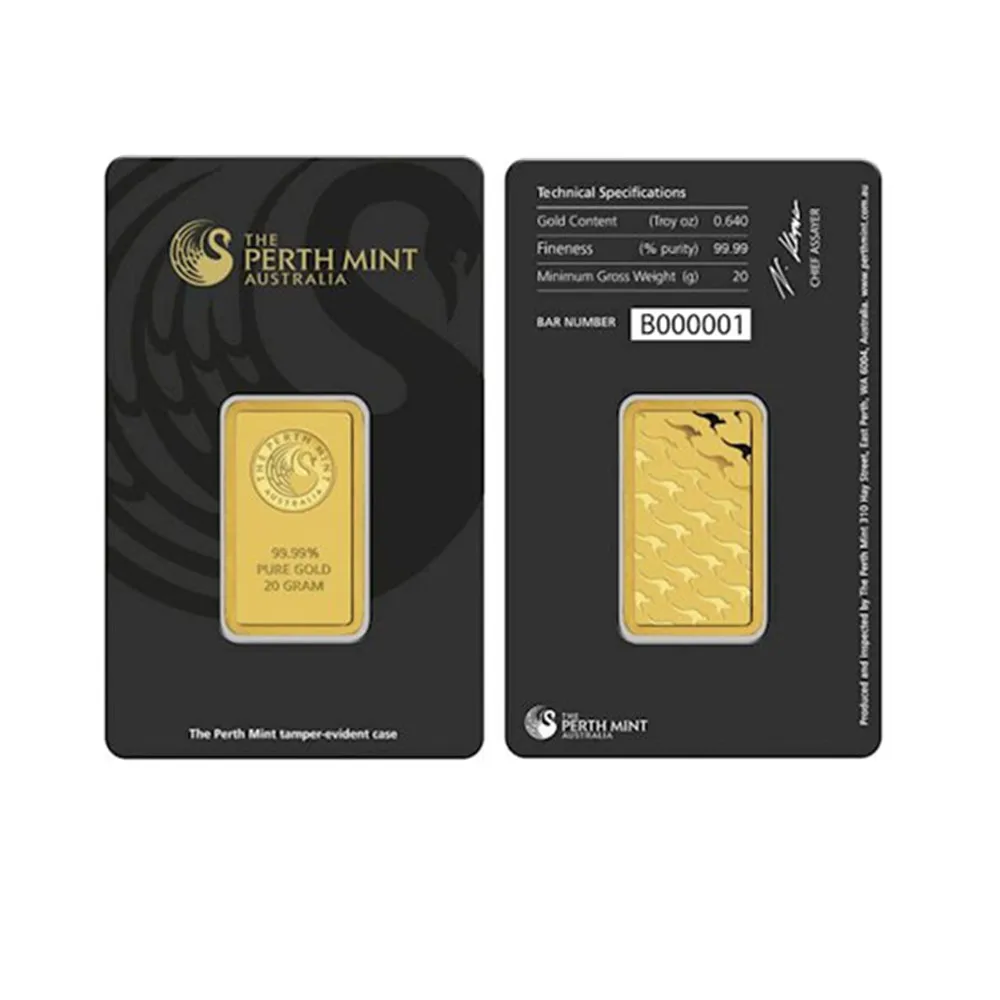 1 oz Australia Gold Bar B Series Seal Packaging With An Independent Serial Number Brass Core Fake Gold Block Craft Collection