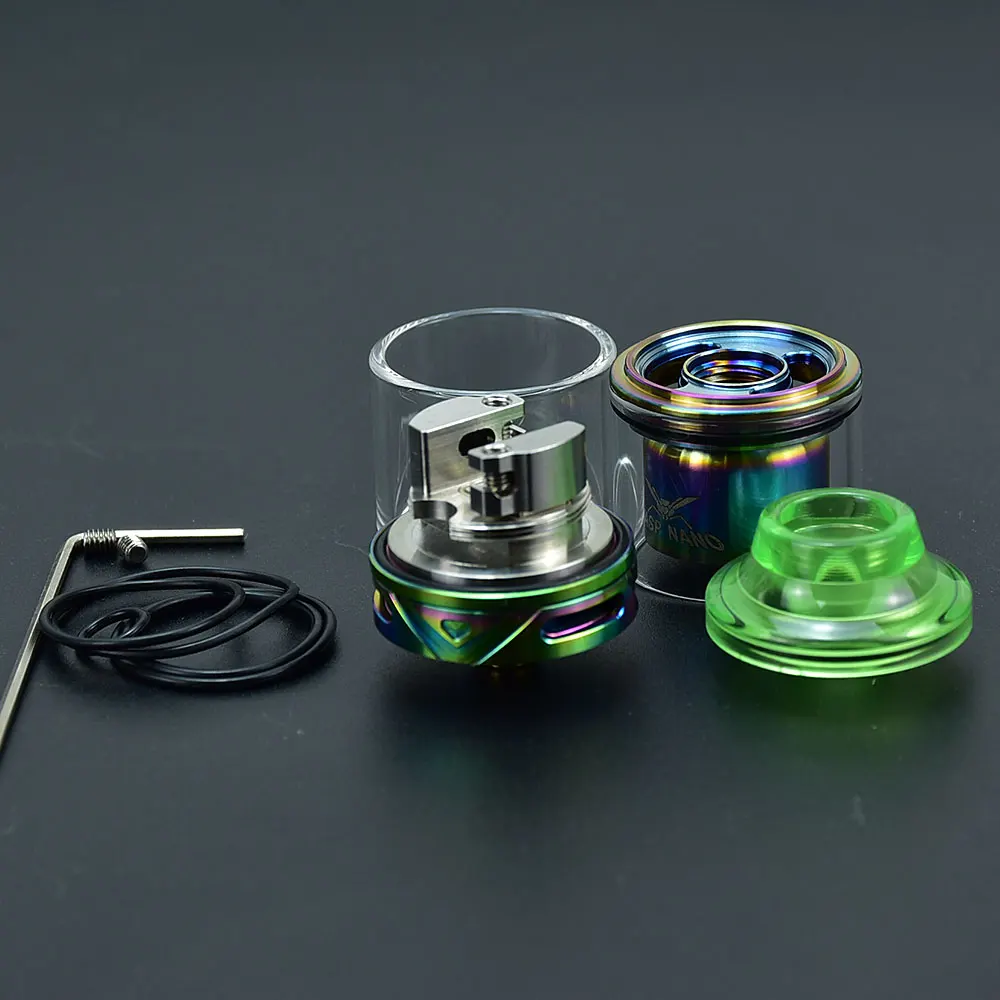 Wasp Nano RTA MTL Bobina Fusible Clapton 23 mm Atomizador TopFilling Tanque de 2 ml Atomizador rta vs YFTK Flash e Vapor V4.5S+ RTA