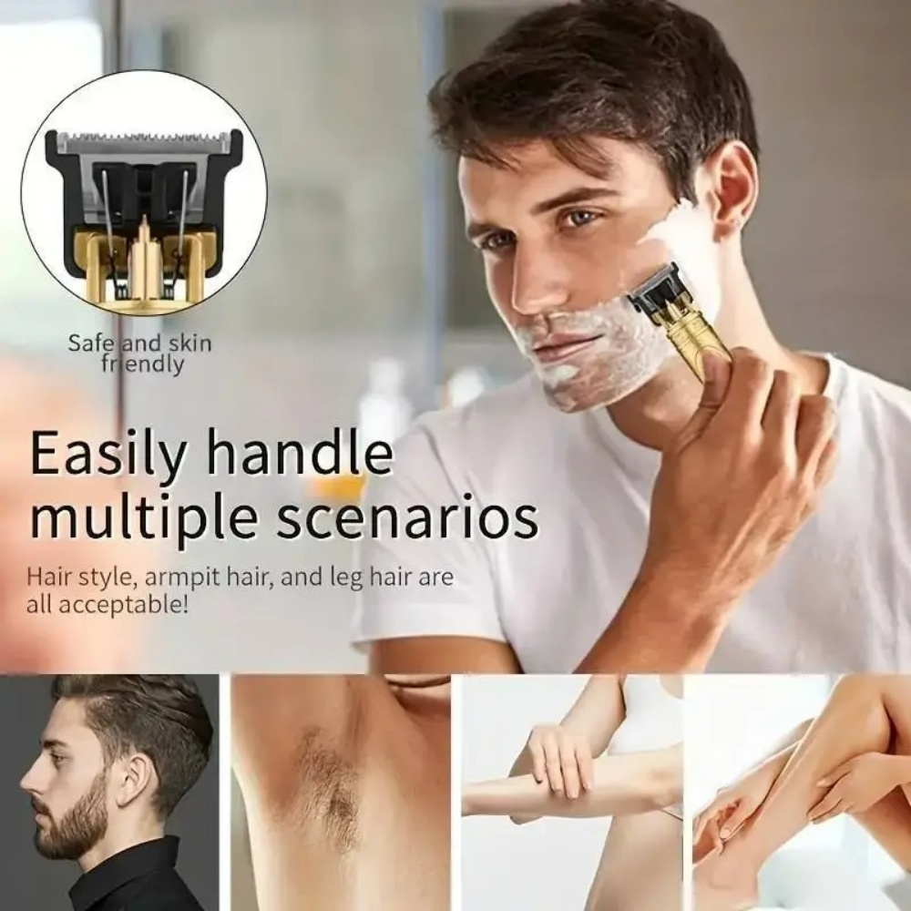 Cortadora de pelo eléctrica recargable por USB T9, afeitadora para hombre, recortadora de barba técnica de peluquero para hombres, cuidado del cabello, corte