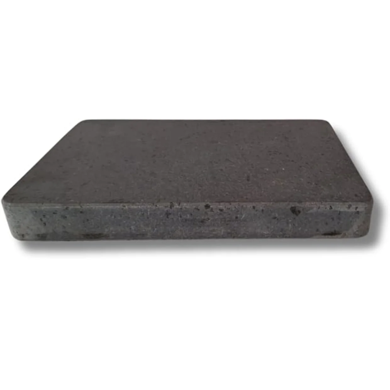 Placa rectangular de piedra lisa 🪨 Para carne, pescado y verduras |   Vapor natural refractario para horno eléctrico y de gas 🔥 |   25 × 15 cm-Negro-Hecho en Italia 🇮 🇹 -Kalu Creaciones-