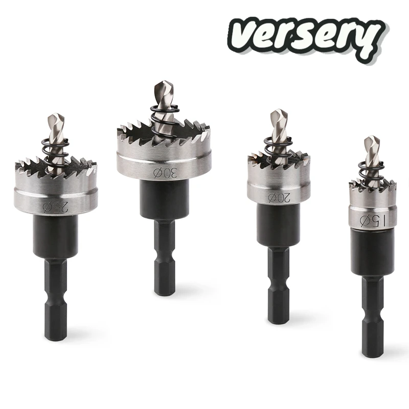 Miễn Phí Vận Chuyển 12-60Mm HSS-4341 Lỗ Cưa Với Chuôi Lục Giác Khoan Thép Tốc Độ Cao Cho Mỏng kim Loại Thép Không Gỉ Nhựa PVC
