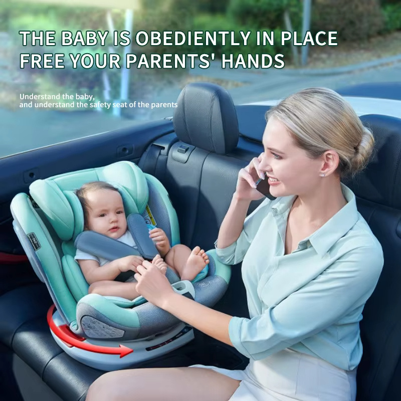 Child Seat 360-degree rotating car seat Simple portable seat removable and adjustable infant car seat for children 1-12 years ol