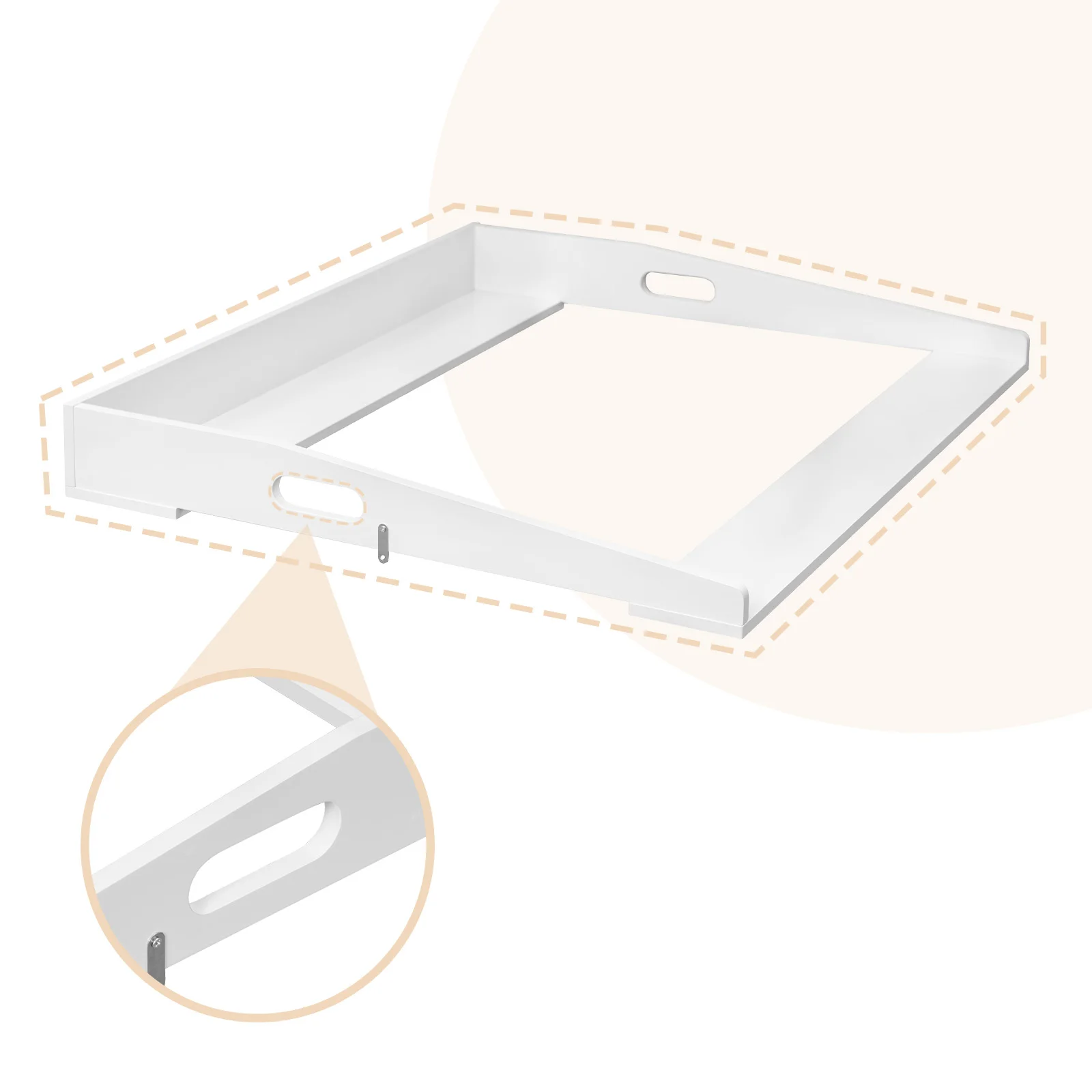 WOLTU Accessorio universale per fasciatoio con pareti laterali Fasciatoio per cassettiera, armadietto, fasciatoio per bambini