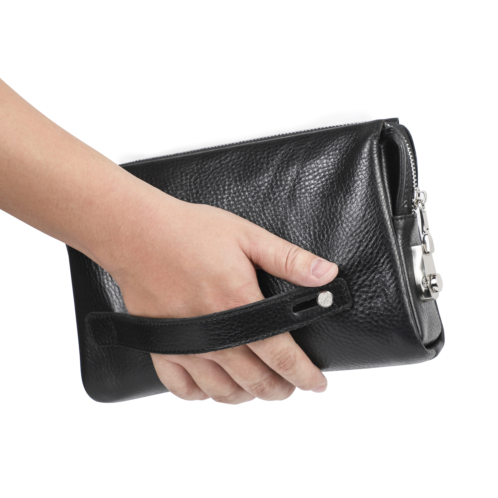 CONTACT'S Echtem Leder Männlichen Kupplung Passwort Design Männer Handtasche Armband Große Kapazität Kupplung Geldbörse Brieftasche Casual Tasche