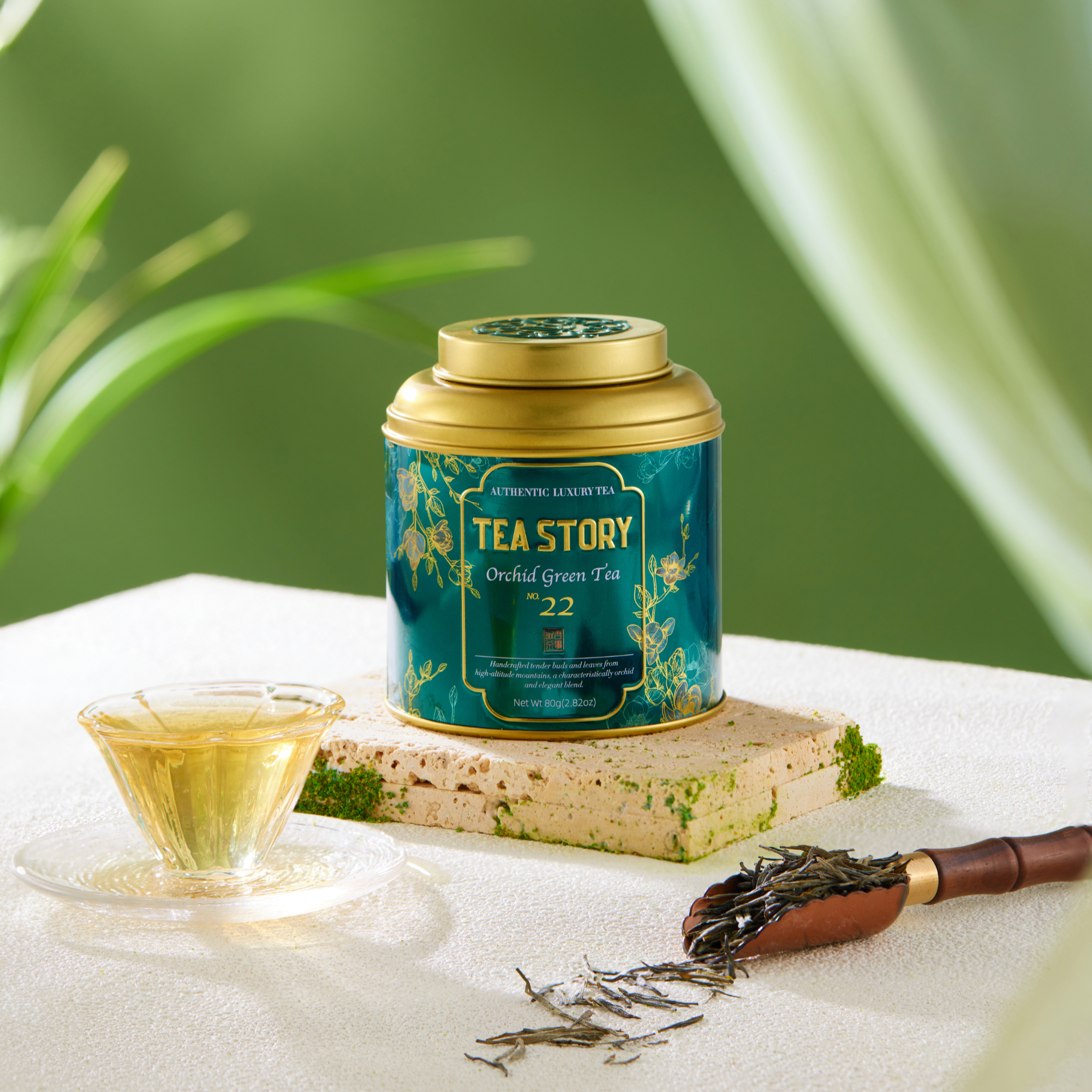 Orchid Green Tea - Luxury Tea Caddy - 80g