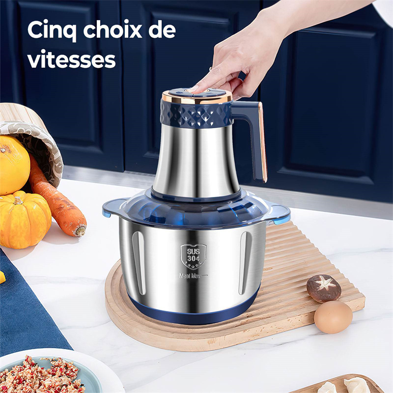 Processador de alimentos elétrico, 2 pés, capacidade larga, 20V, 5L, 500W