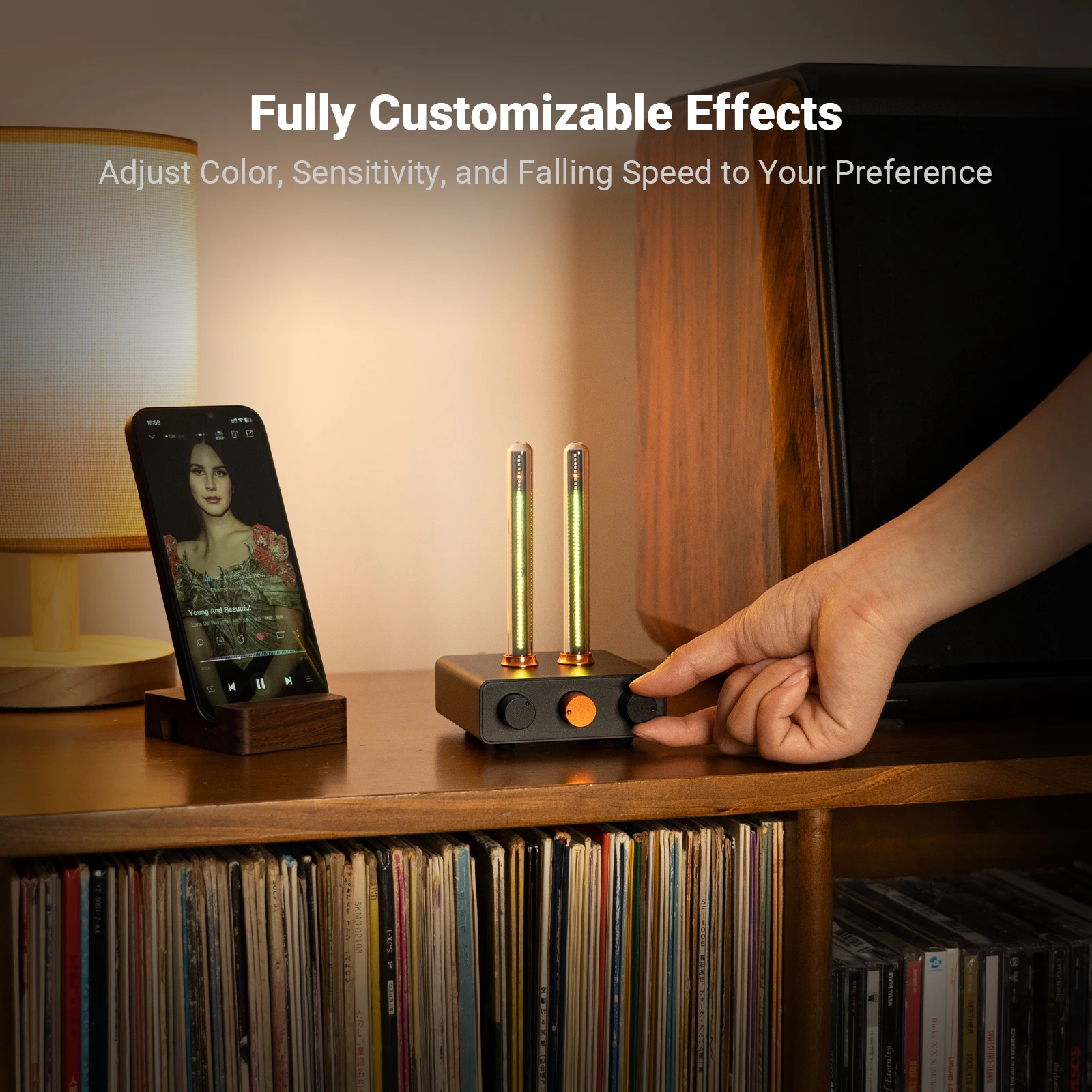 Fosi Audio Visualizer, Music Rhythm Ambient Light Desktop RGB Computer Monitor Light Bar Music Rhythm LED Rhythm Ambient lamp