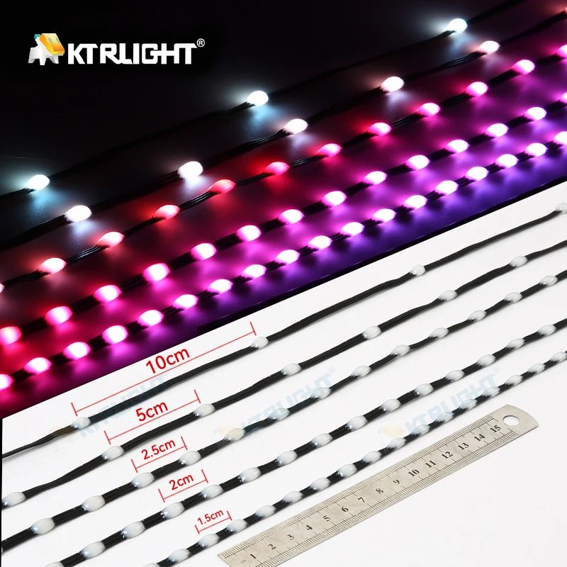 2811 5V RGB LED listwa kurtynowa IP68 wodoodporna programowalna adresowalna do krojenia dla Arduino Raspberry Pi led świąteczne lampki