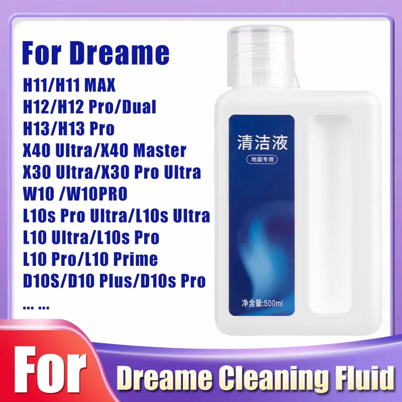 Flüssigkeit Für Dreame X40 Ultra\X30 Ultra\H11/H11 Max/H12/H13/H12 Pro / M12 /W10 Reinigung Flüssigkeit Teile Zubehör 500ml
