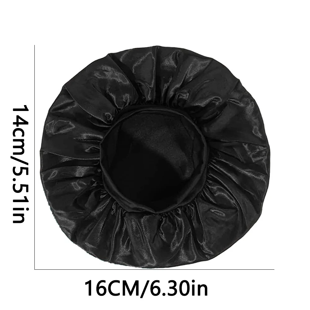 Recém cetim noite touca de cabelo feminino sólido chapéu de dormir cuidados com o sono gorro de noite para mulher unisex boné