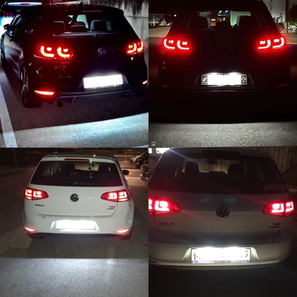 Para VW GTi Golf 4 5 6 7 MK4 MK5 MK6 MK7 Passat B7 CC EOS Scirocco Beetle 2 uds luces LED de matrícula con Canbus