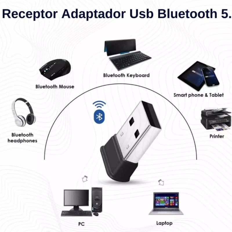 USB Bluetooth 5.0 Plug usb Transmissor de áudio para Notebook Adaptador E Receptor