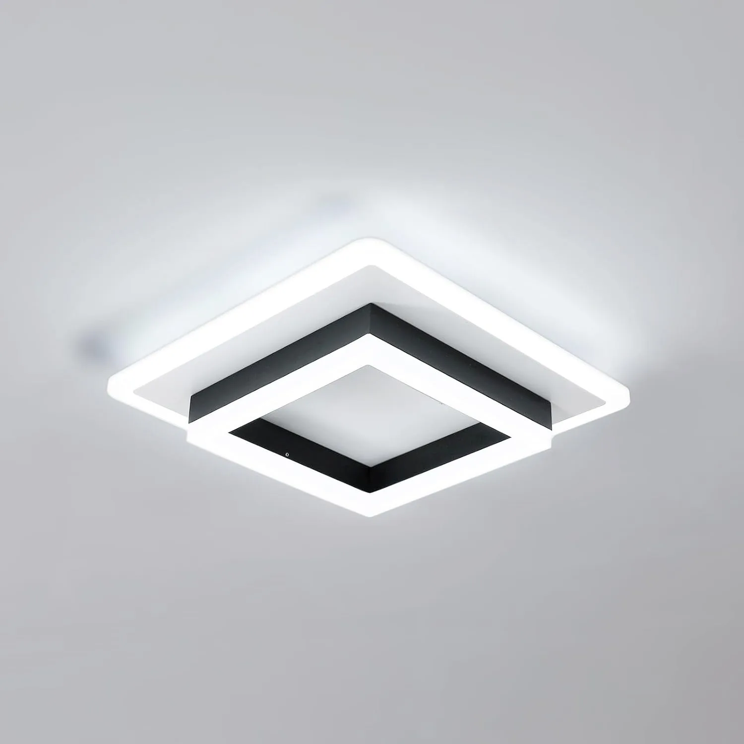 Quadratische Acryl-Deckenleuchte, moderne LED-Deckenleuchte, weiße 6500K LED-Deckenleuchten für Schlafzimmer, Büro, Küche, Wohnzimmer