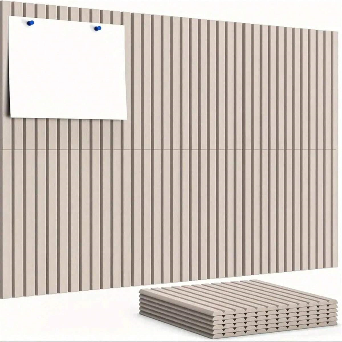 6pcs Office Large Cork Board Alternative Felt Wall Tiles Noise Reducing Felt Board Bulletin Board Pegboard Photo Memo For Home