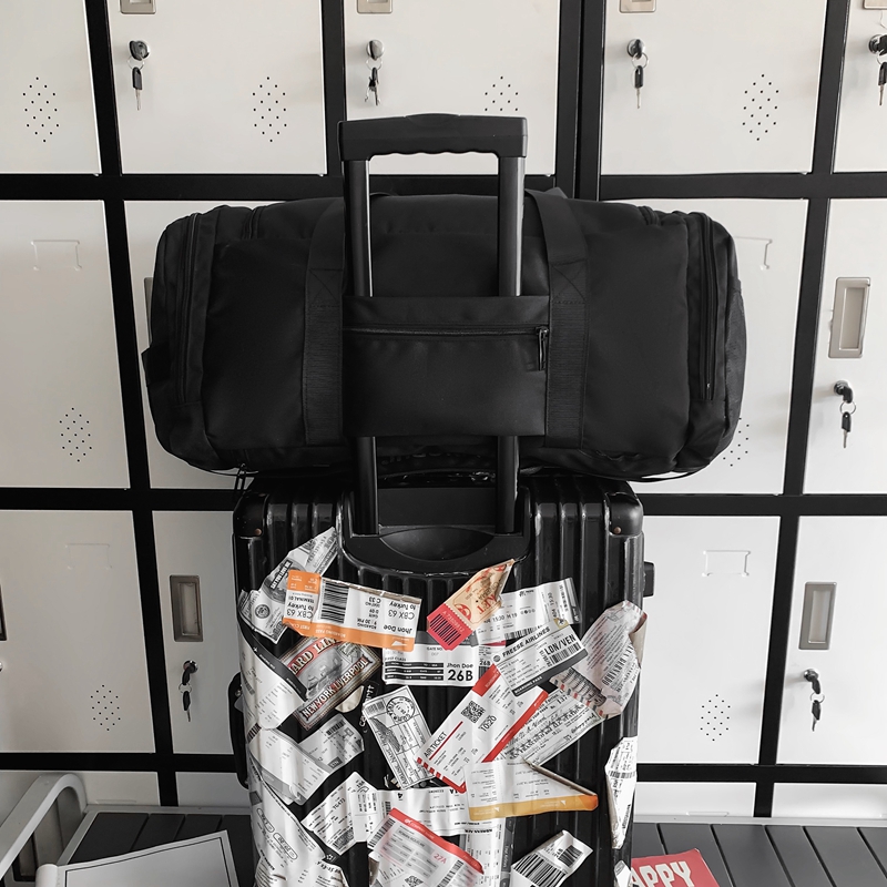 Bolsa de viagem de nylon elegante de grande capacidade, bolsa de ginástica à prova d'água para homens e mulheres