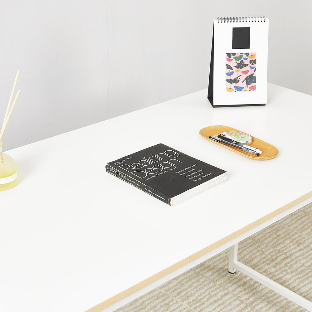 화이트 마틴 H형 학생 컴퓨터 선반 좌식 책상