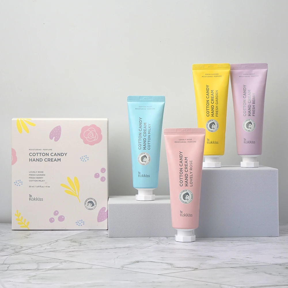록키스 코튼캔디 핸드크림 4종 50g, 1세트