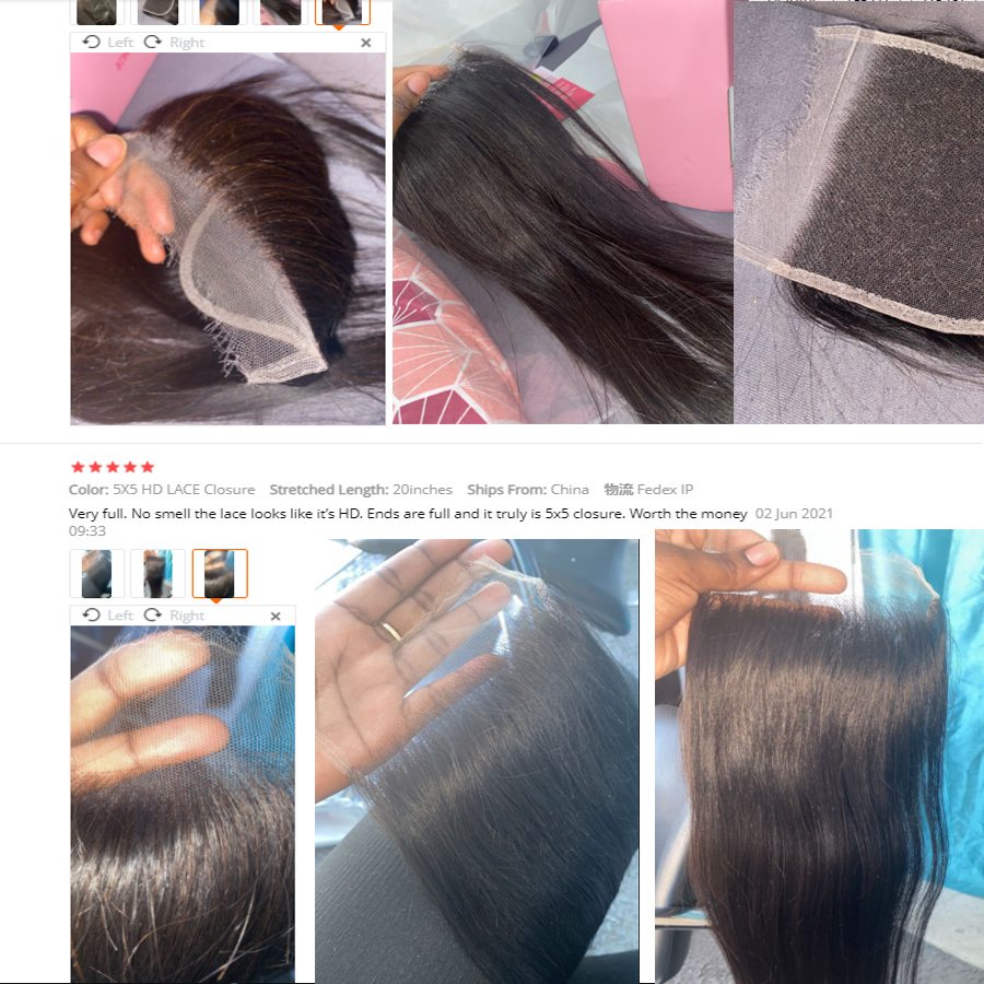 Wowangel 7x 7/6x 6/5 × 5 hdレースクロージャー人間の髪溶融皮膚深部自然な頭皮リアルhdレース閉鎖のみストレートバージンヘア