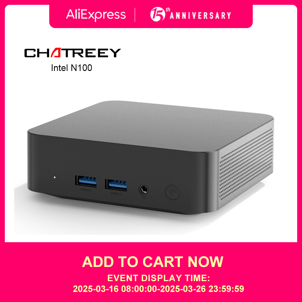Chatreey T9 Mini PC Intel Alder Lake N100/N150 wifi5 Windows 11 Ultra Small Pocket Computer Dual SSD Full Function Type-C 4K
