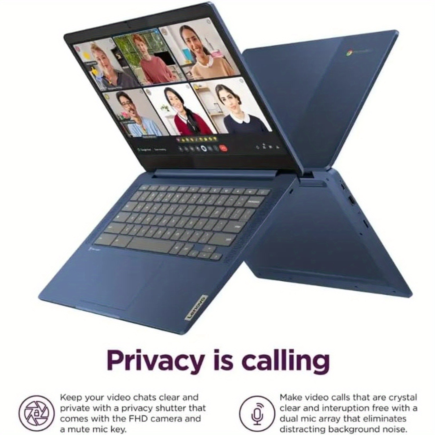 Lenovo IdeaPad Slim 3 14'' Full HD Chromebook,MediaTek Kompanio 520,4GB RAM,320GB Storage(64GB eMMC+256GB SD Card),Chrome OS