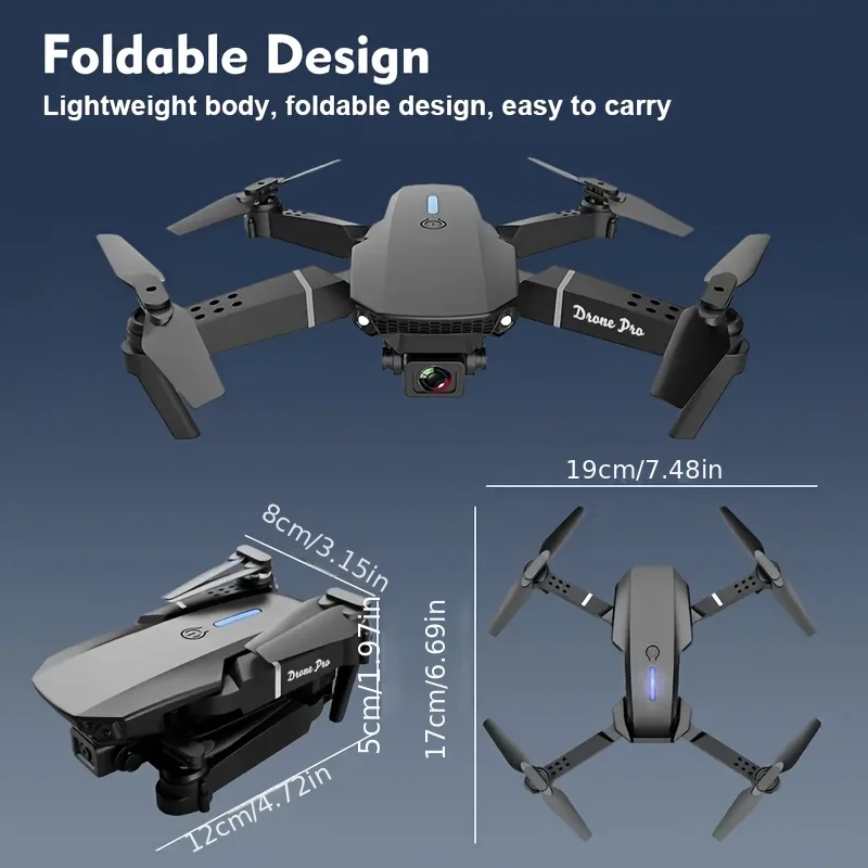 2025 E88 profesional gran angular RC Dron HD 4K modo de cámara helicóptero plegable avión Quadcopter Drone chico regalo Juguetes