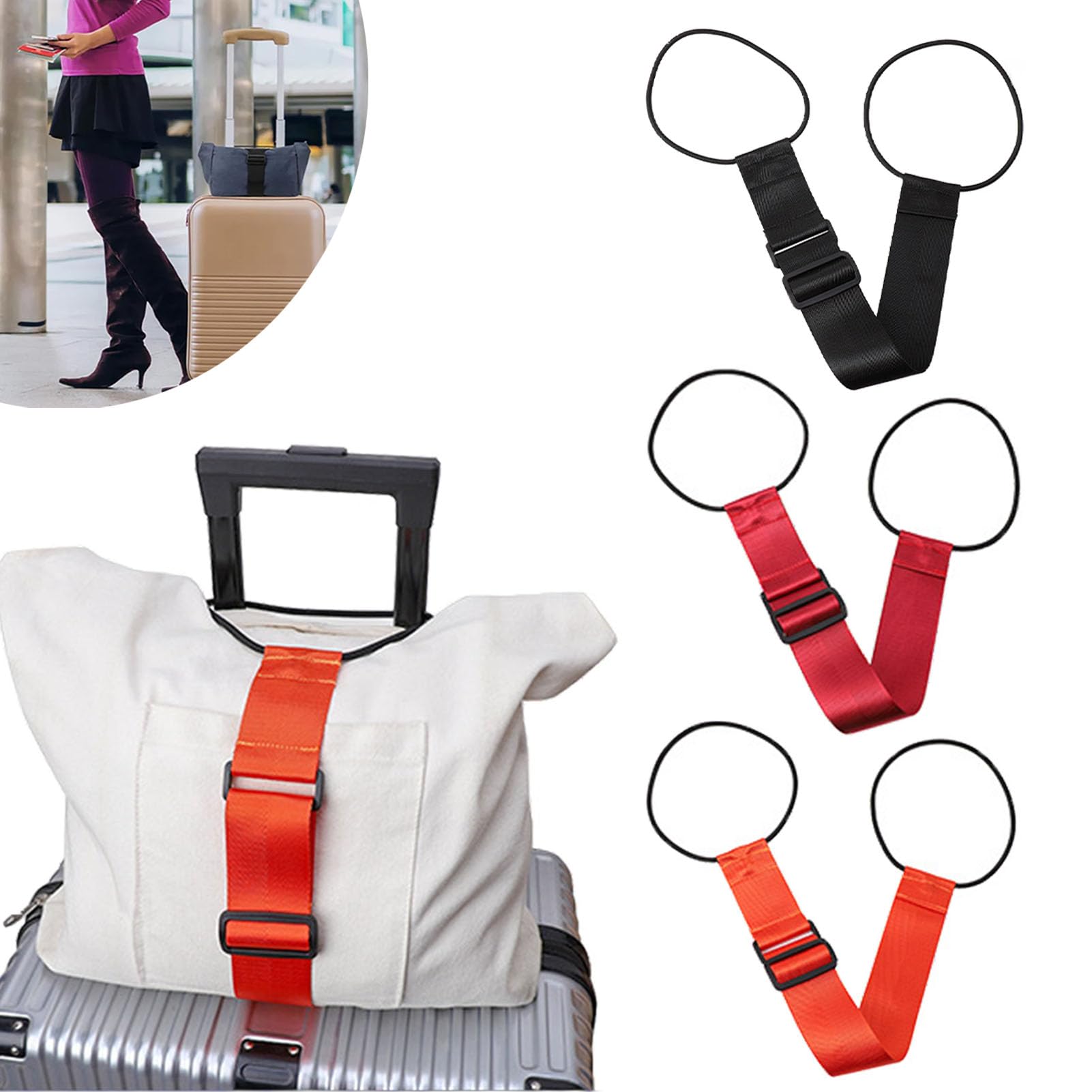 Correa elástica ajustable para equipaje, correa reutilizable versátil, accesorios simples para maleta de viaje, cuerda de sujeción para bolsa de transporte