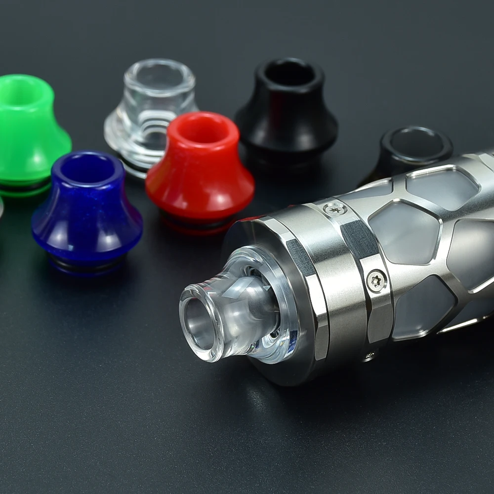 Punta de goteo wolfcoolvape estilo 510 810 material de resina de punta de goteo para Zeus Sub Ohm RTA zeus x rta taifun gt5 rta taifun gtr rta