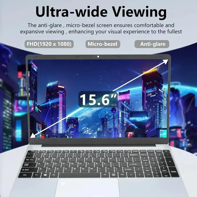 Laptop da 15,6 "Windows 11 i7 Intel Core i7 8500Y PC da gioco 16 GB di RAM 1 TB 2 TB SSD Laptop Impronte digitali Sblocco Computer portatile