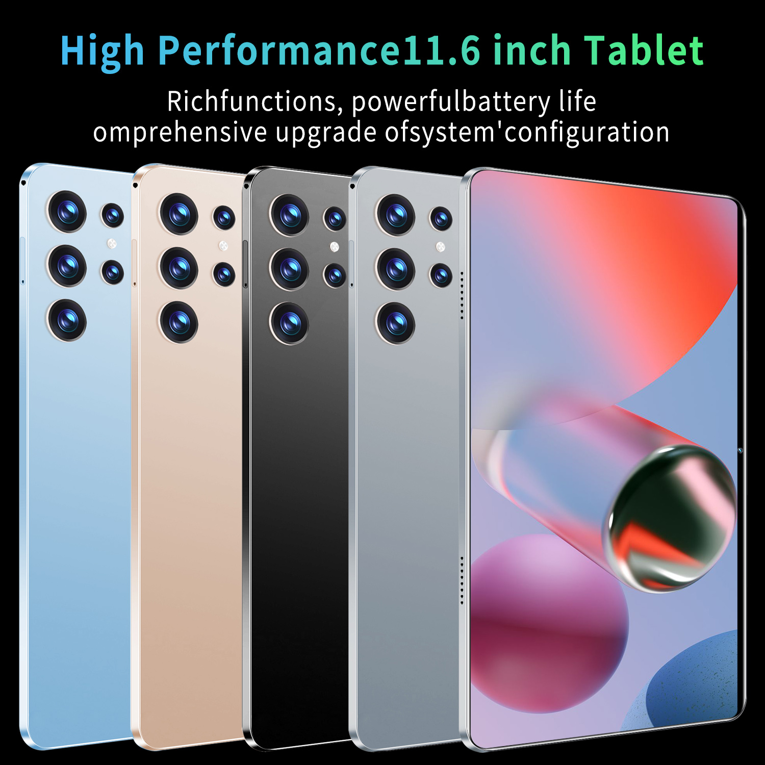 2025 Android 13.0 Global Version 16GB 1TB New Tablet Android 11.6 inch Network Tablet MTK6797 Wifi 12000 mAh 10 Core