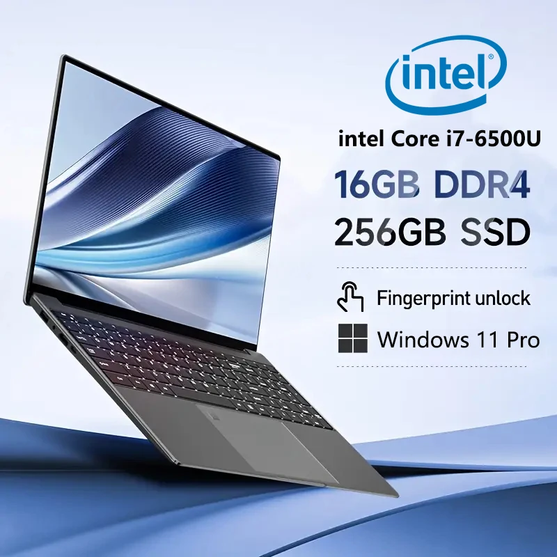 15,6-calowy komputer przenośny FUCHU z systemem Windows 11 Intel Core i7-6500U 16 GB RAM 1 TB 2 TB SSD Przenośny notebook WiFi 5 Laptopy do gier