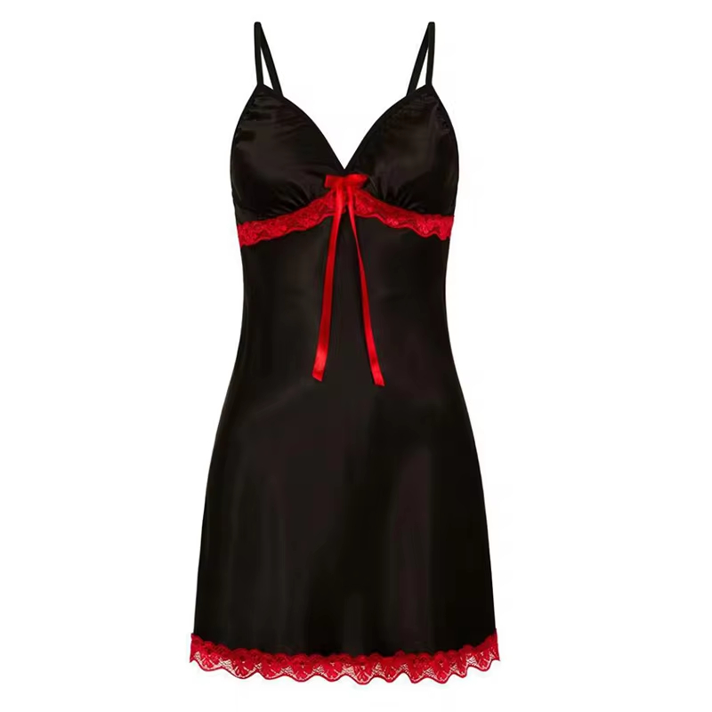 ผู้หญิงชุดนอนเซ็กซี่ขนาดใหญ่ลูกไม้ nightgown ชุดนอนแขนกุด V คอชุดนอนหลายสี nightgown