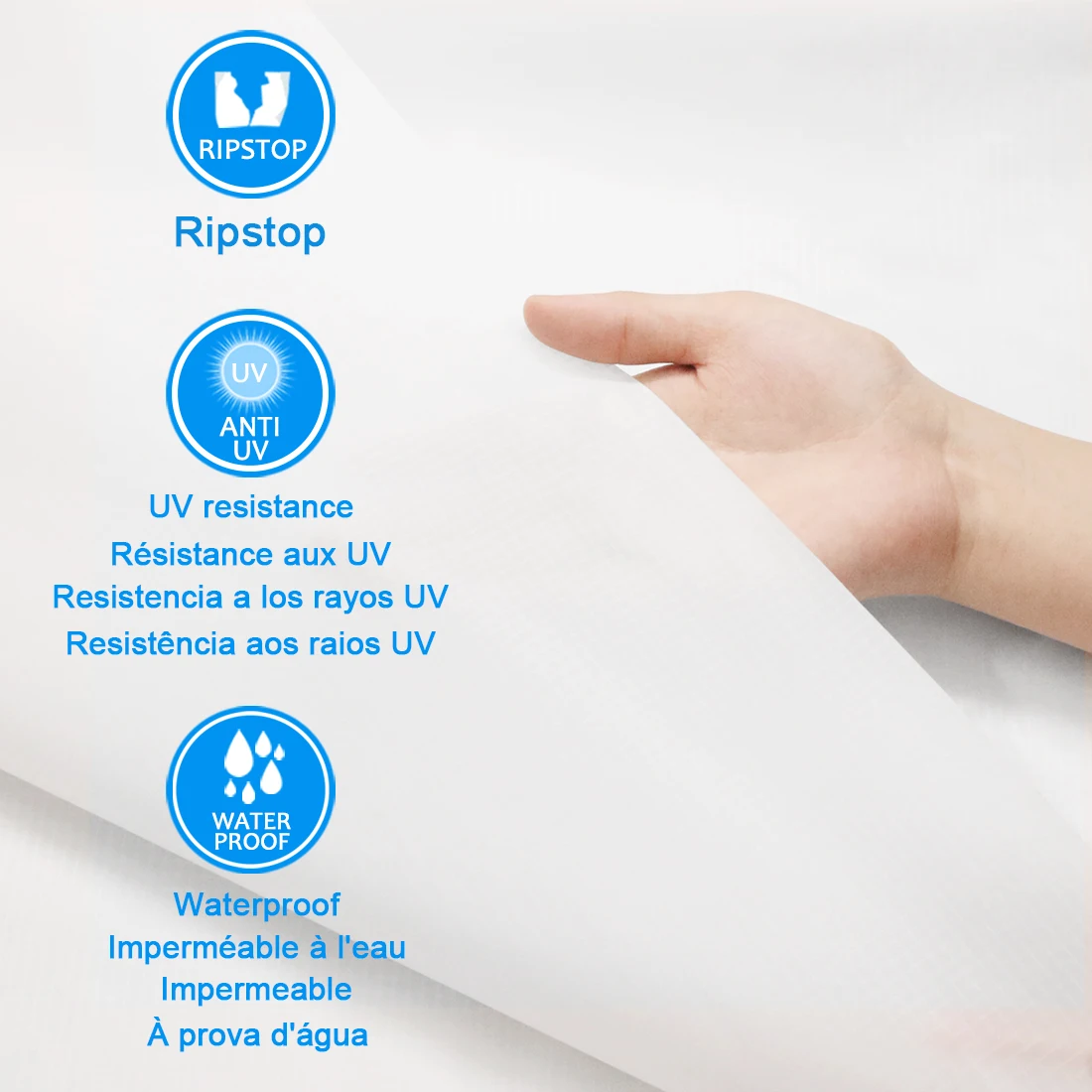 Tissu Nylon Ripstop 40D enduit PU imperméable Durable tissu cerf-volant pour Parachute drapeau gonflable bâche couverture tente projets de bricolage