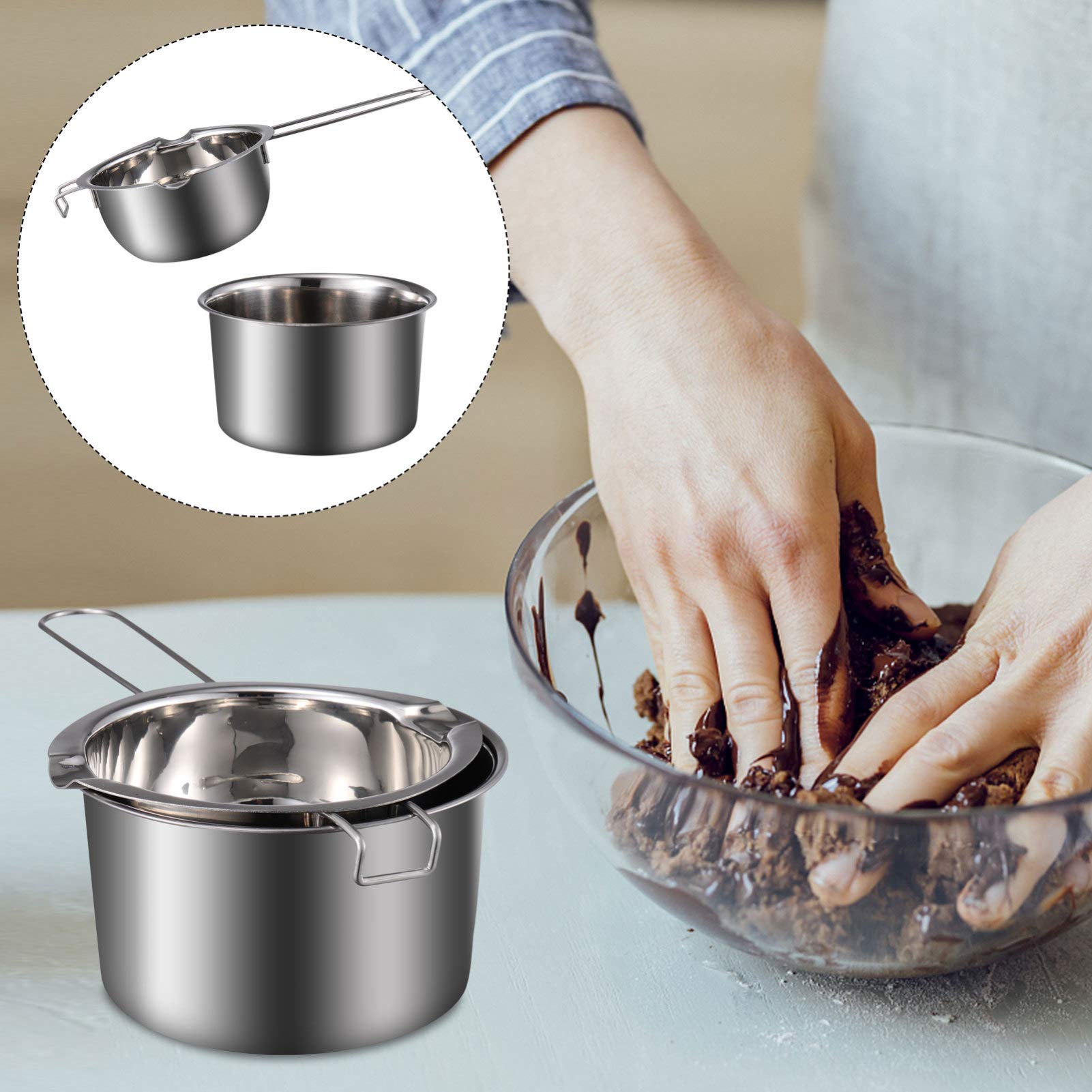 DIY ทําด้วยมือเทียนอโรมาทําชุดสบู่ทําเครื่องมือออกแบบคริสต์มาสอุปกรณ์เบเกอรี่ถ้วยตวงขี้ผึ้งละลายหม้อ