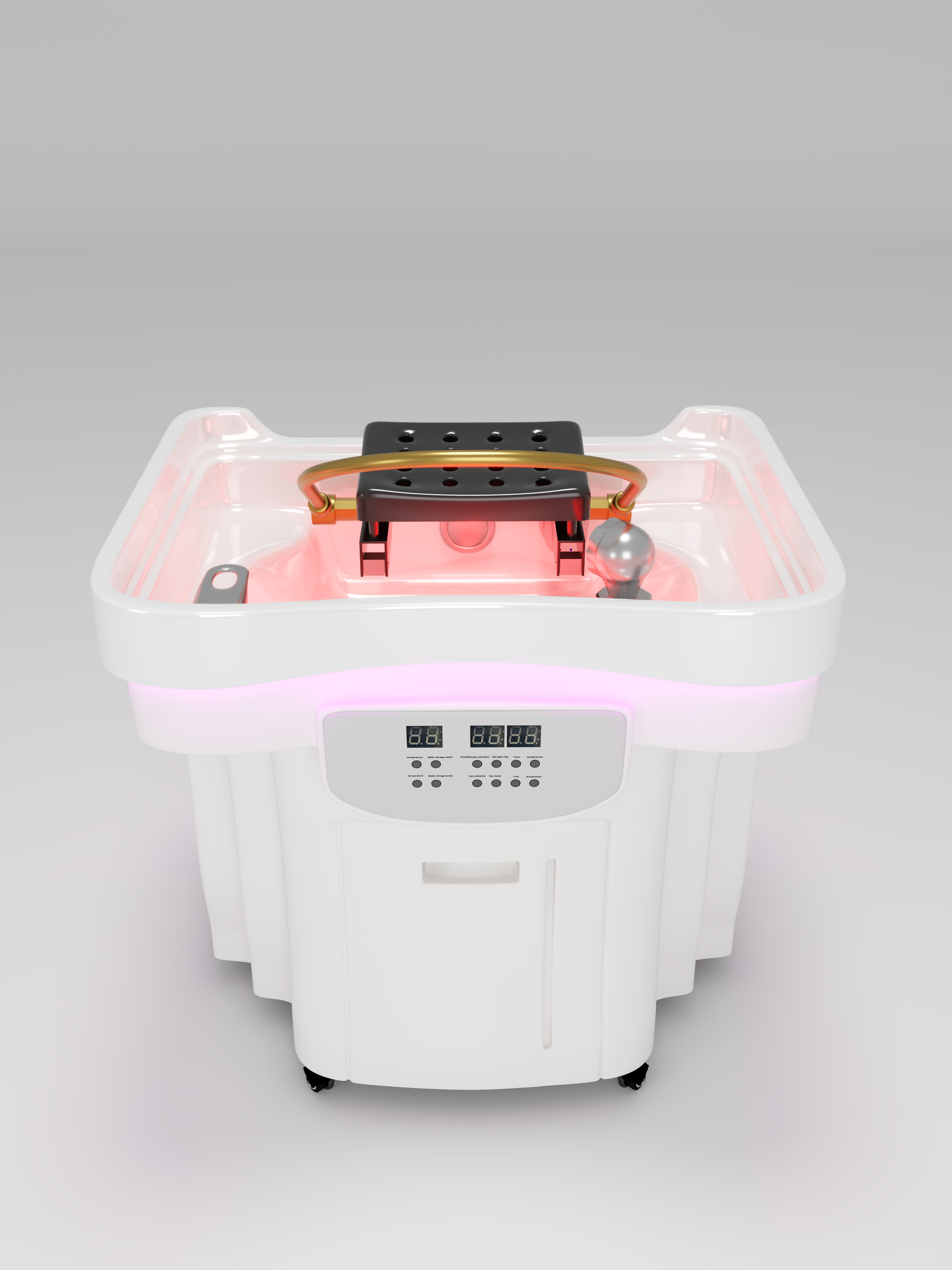 Spa-Shampolo, multifunktionaler Massagetisch, Shampolo, 60 Buchstaben Wasserspeicher + 30 Buchstaben Abwassertank + Begasungsgerät + Abdeckung