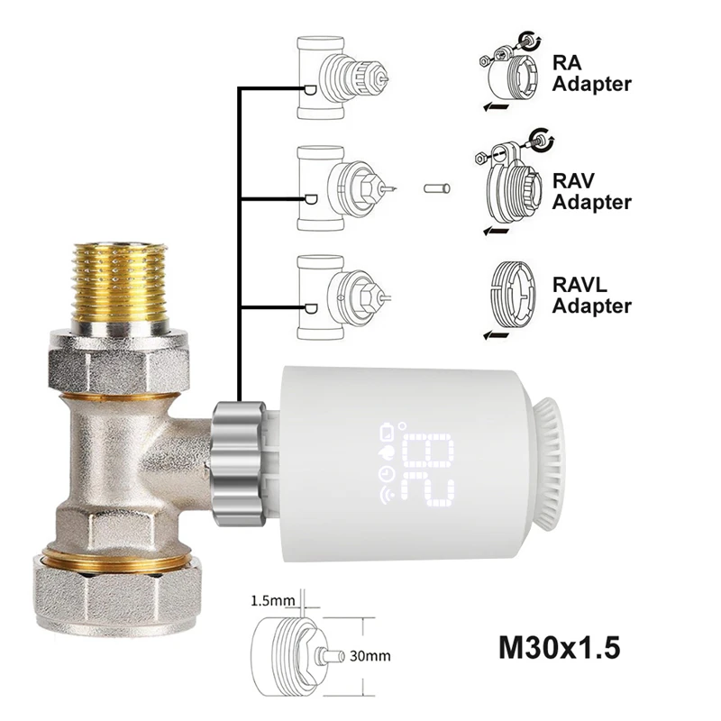 Tuya zigbee atuador do radiador termostato inteligente trv válvula termostática controlador de temperatura suporte alexa google casa