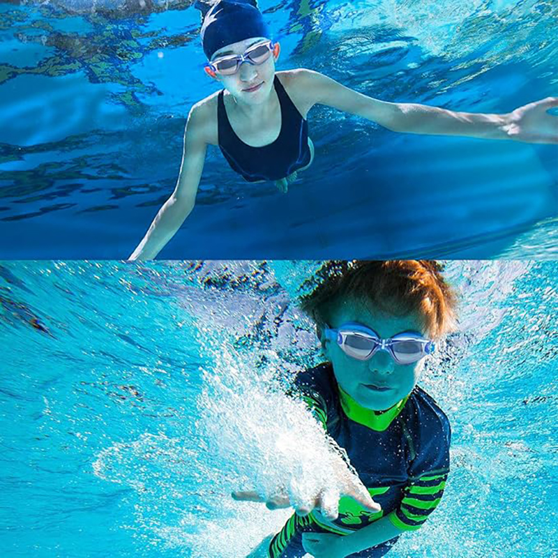 Occhialini da nuoto antiappannamento con tappi per le orecchie Occhiali da nuoto in silicone regolabili per uomo Donna Occhiali protettivi a prova di perdite