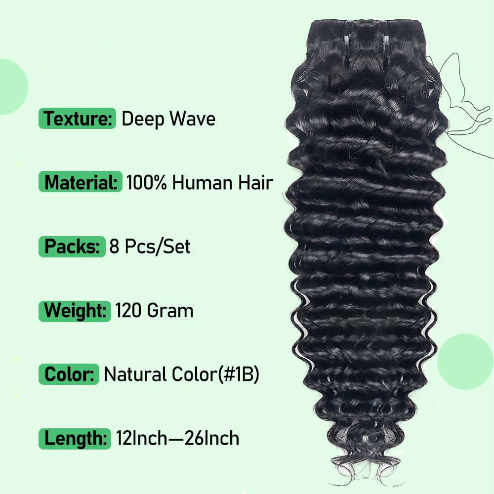 Extensions de Cheveux Naturels Brésiliens Remy à réinitialisation pour Femme Africaine, 8 Pièces