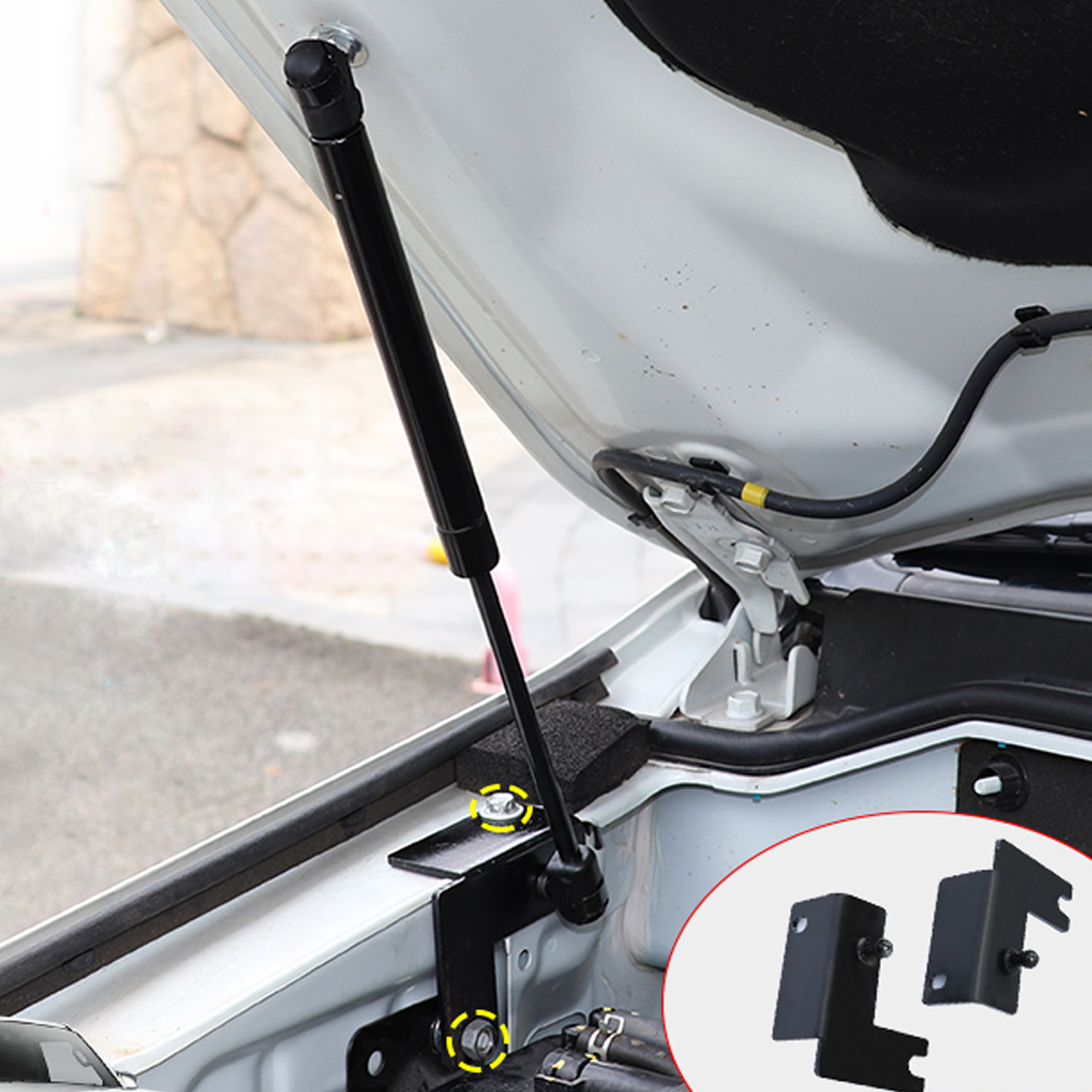 三菱パジェロ V80 V93 V95 V97 V98 2007-2021 カーアクセサリーステンレス鋼フロントボンネットフードリフトサポートショックストラット