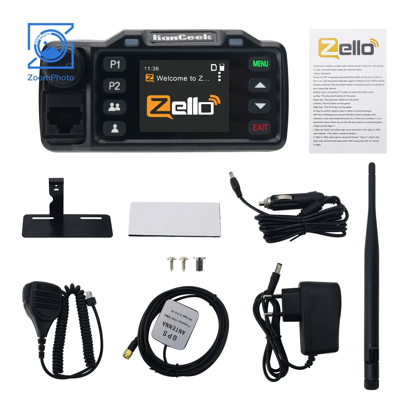Hangeek HG-8900 plus zello Mobilfunk 5000km nationale Gegensprechanlage mit oder ohne externes GPS 2g/3g/4g für Android-Version