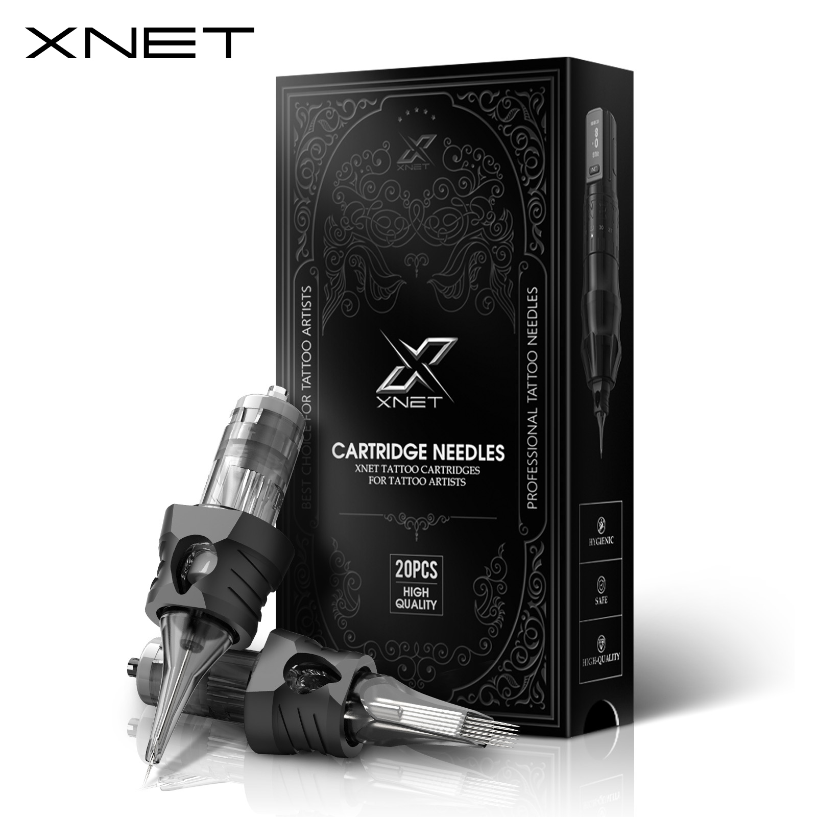 Agujas de tatuaje de cartucho XNET Aurora RL/RM/RS agujas de tatuaje de seguridad esterilizadas de silicona desechables para agarre de máquina de tatuaje 20 piezas