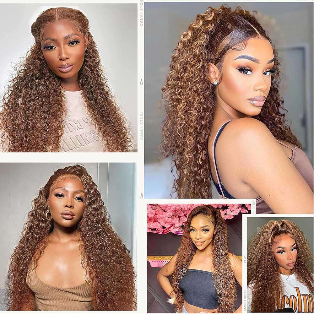 Invisi Strap 360 Full Hd Lace Frontal Wig 250 Density Chocolate Brown 30 Inch Deep Wave Lace Front Wig Glueless Wig Human Hair