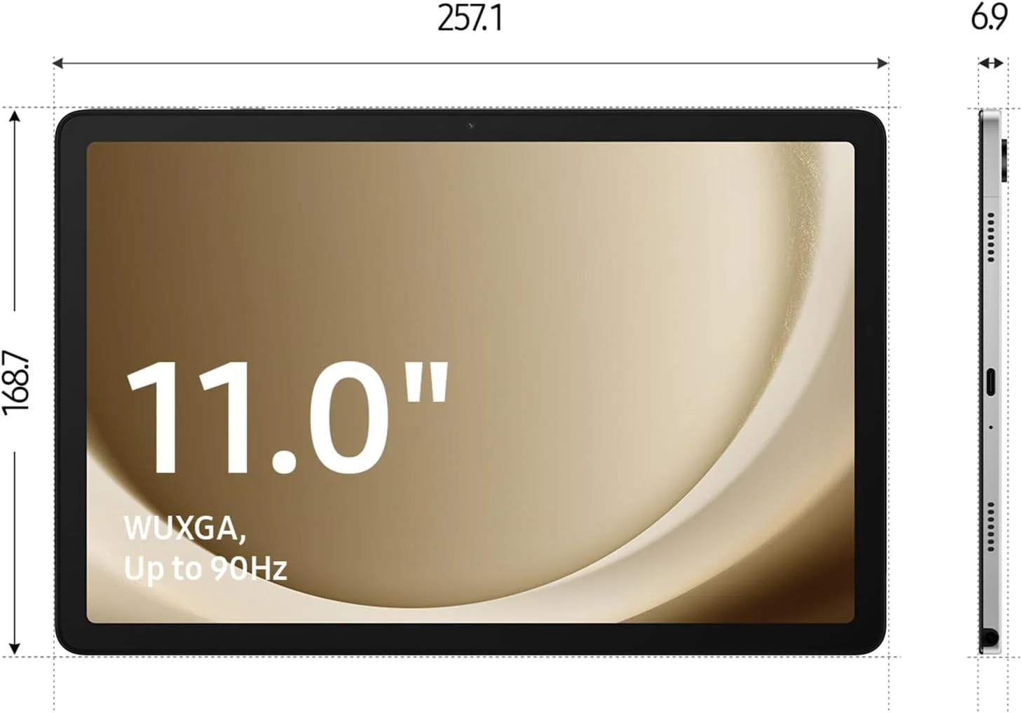 【Marke+】Samsung Galaxy Tab A9+ WIFI-Tablet 4 GB 64 GB 2,2 GHz Octa-Core 11 Zoll TFT 90 Hz LCD-Display 8 MP Rückkamera 7040 mAh Akku