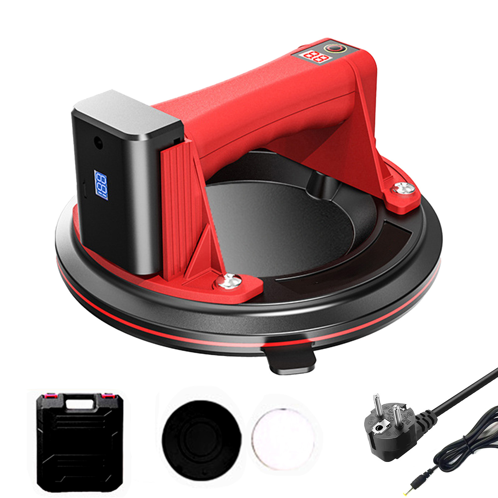 Capacità di carico da 200 kg Sollevatore elettrico a ventosa da 8 pollici Sollevatore per vetro portatile per carichi pesanti per spostare piastrelle di granito di grandi dimensioni