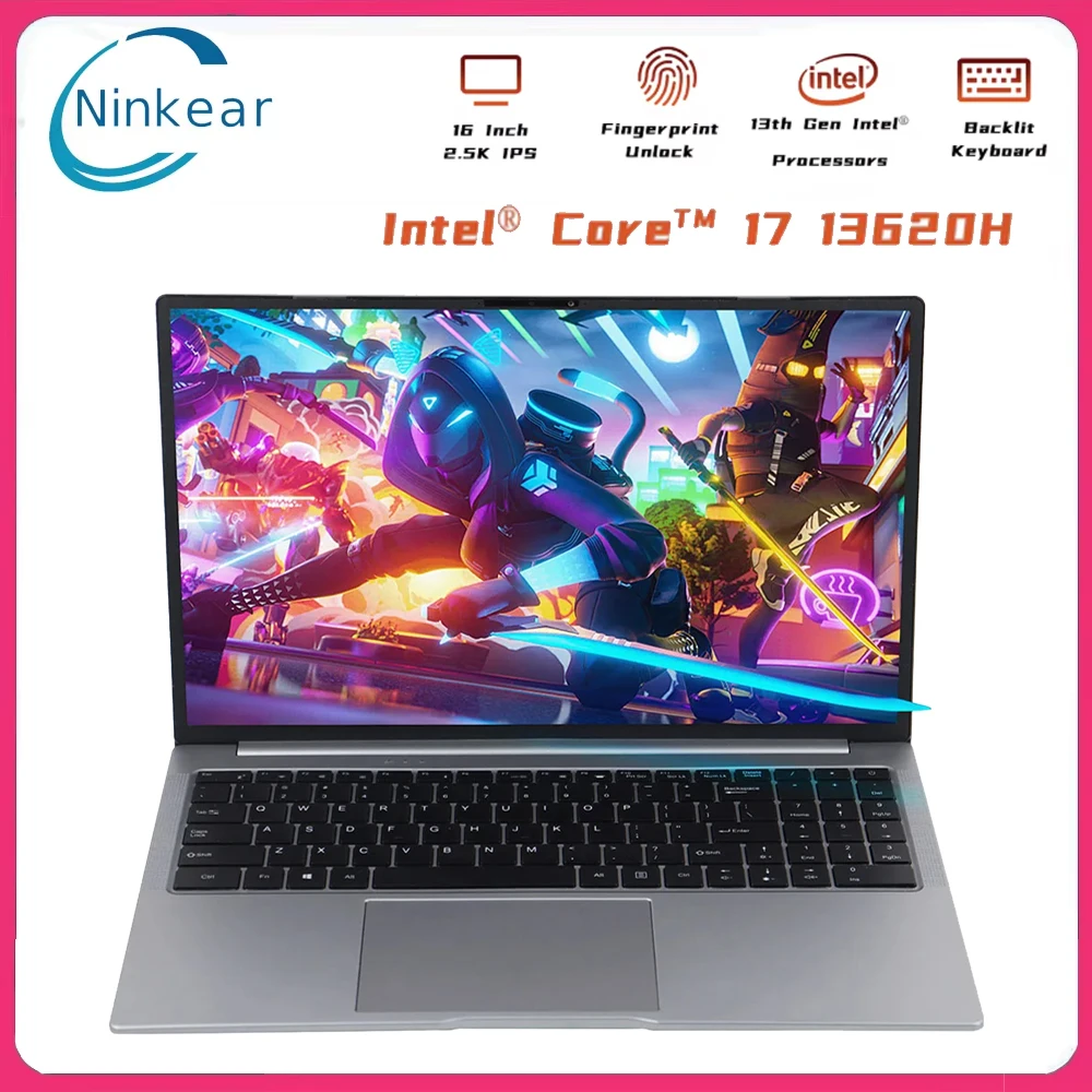 Laptop Ninkear N16 Pro 16-calowy ekran Ips 2560*1600 120 Hz Intel Core I7-13620H 10 rdzeni maks. 4,9 GHz 32 GB Ram 1 TB Ssd
